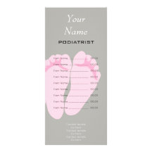 Tarjeta del estante del Podiatrist o del pedicuro