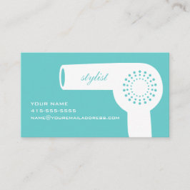 Tarjeta del estilista de Hairdryer