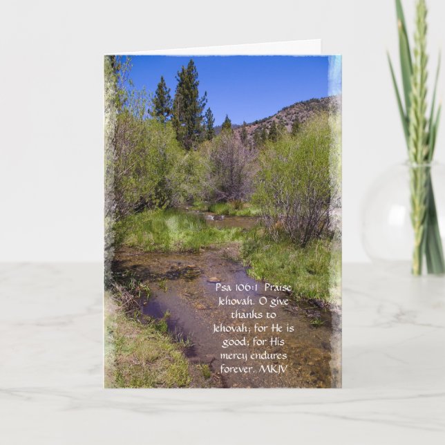 Tarjeta del estímulo del 106:1 del salmo (Anverso)