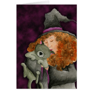 Tarjeta del familiar de las brujas