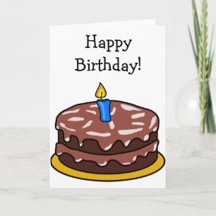 Tarjeta del feliz cumpleaños con la torta de
