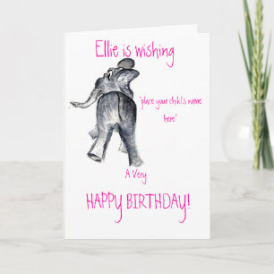 Tarjeta del feliz cumpleaños de Ellie (chica)