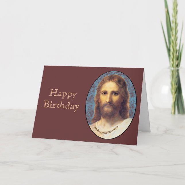 Tarjeta del feliz cumpleaños de Jesús (Anverso)