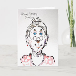 Tarjeta del feliz cumpleaños de la abuela