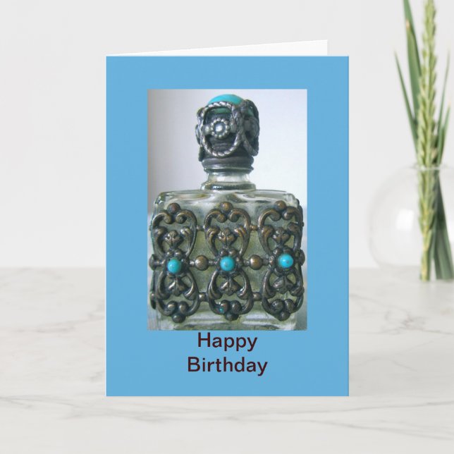Tarjeta del feliz cumpleaños de la botella de (Anverso)