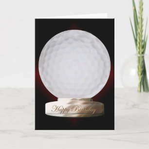 Tarjeta del feliz cumpleaños de la pelota de golf