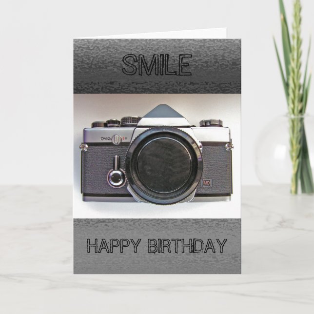 Tarjeta del feliz cumpleaños de la sonrisa de la (Anverso)