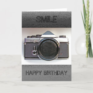 Tarjeta del feliz cumpleaños de la sonrisa de la