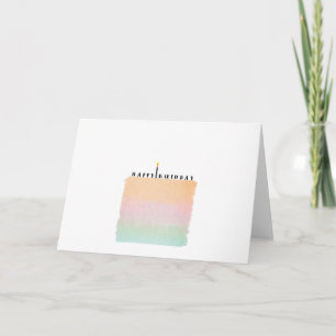 Tarjeta del feliz cumpleaños de la torta de la