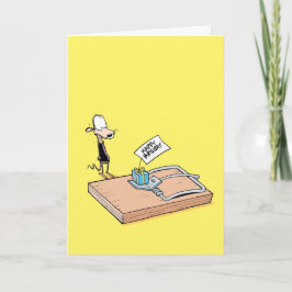 Tarjeta del feliz cumpleaños de la trampa de rata