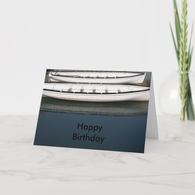Tarjeta del feliz cumpleaños de los barcos de (Anverso)