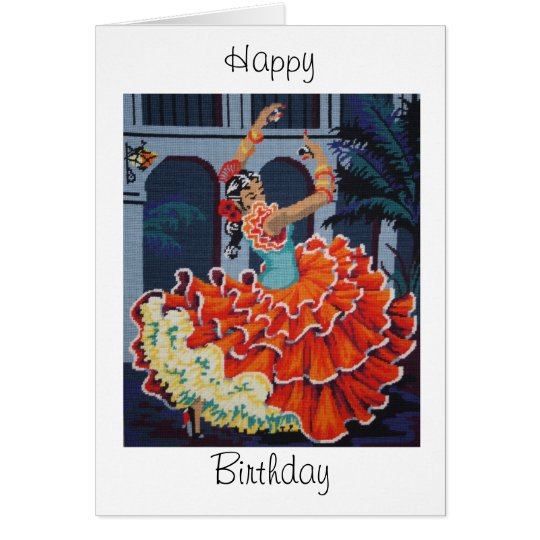 Tarjeta del feliz cumpleaños del bailarín del