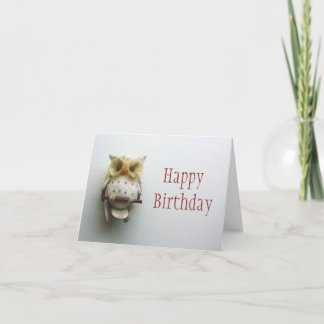 Tarjeta del feliz cumpleaños del búho