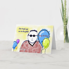 Tarjeta del "feliz cumpleaños" del chico duro