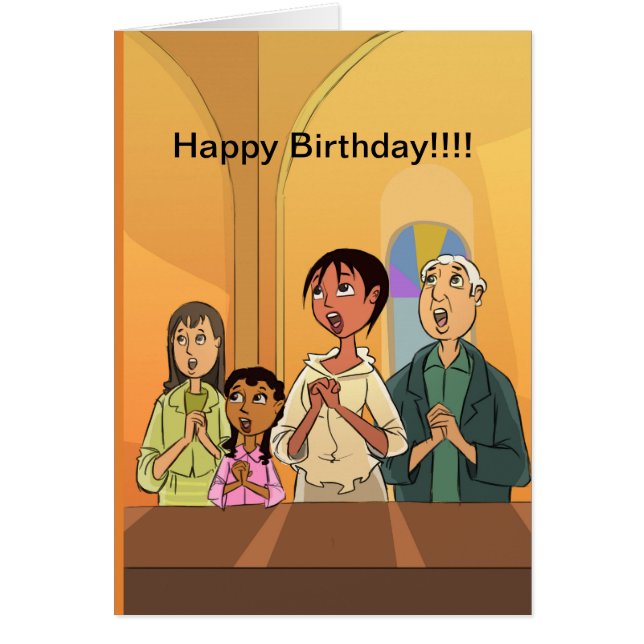 Tarjeta del feliz cumpleaños del diseño de (Frente)