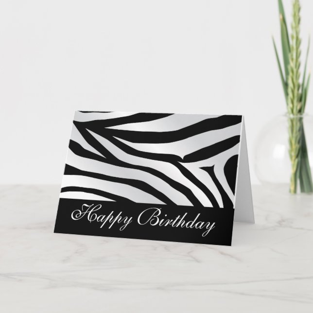 Tarjeta del feliz cumpleaños del estampado de (Anverso)