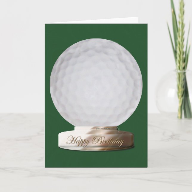 Tarjeta del feliz cumpleaños del golf (Anverso)