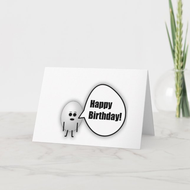 Tarjeta del feliz cumpleaños del huevo (Anverso)