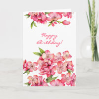 Tarjeta del feliz cumpleaños del melocotón