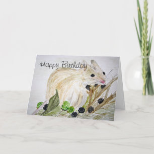 Tarjeta del feliz cumpleaños del ratón