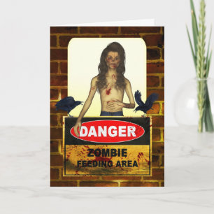 Tarjeta del feliz cumpleaños del zombi