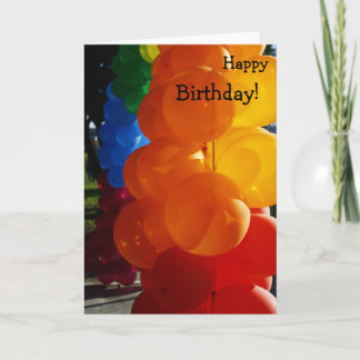 Tarjeta del feliz cumpleaños: Manojo de globos