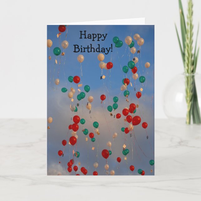 Tarjeta del feliz cumpleaños: Mosca alta, no dude (Anverso)