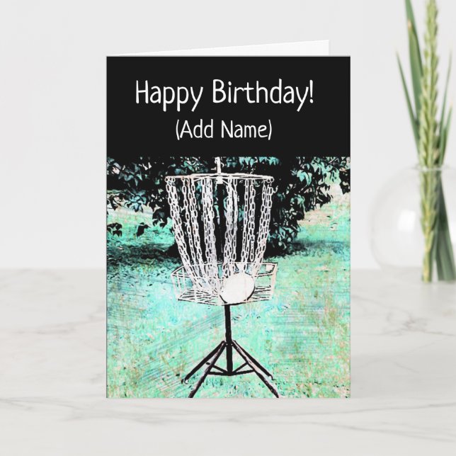 Tarjeta del feliz cumpleaños para un golfista del (Anverso)