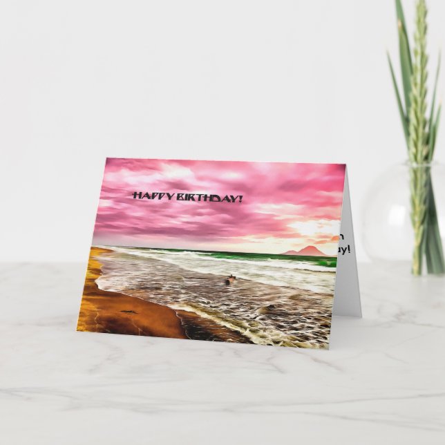 Tarjeta del feliz cumpleaños sobre tarjeta del (Anverso)