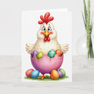 Tarjeta del Feliz Día del Pollito Nuevo