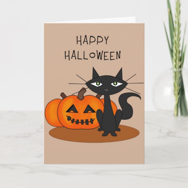 Tarjeta del feliz Halloween (Anverso)