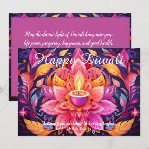 Tarjeta del Festival de la Llama Diwali