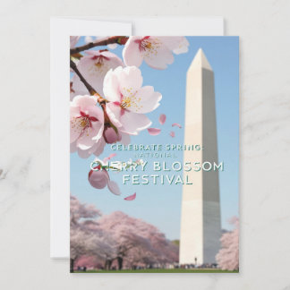 Tarjeta del Festival Nacional de Cerezo en Flor