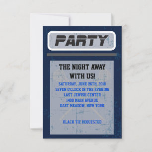 Tarjeta del fiesta de la invitación de Mitzvah del