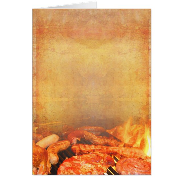 Tarjeta del fiesta del Bbq (Frente)