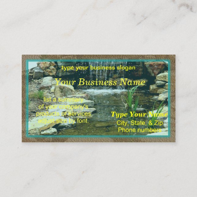 Tarjeta del Fishpond (Anverso)