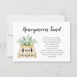 Tarjeta del Fondo de luna de miel Eucalyptus Green