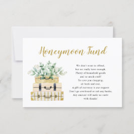 Tarjeta del Fondo de luna de miel Eucalyptus Green
