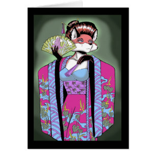 Tarjeta del Fox del geisha