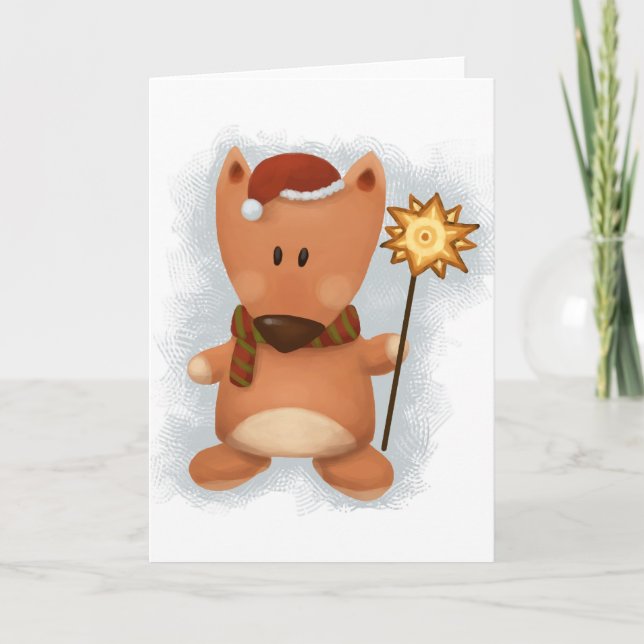 Tarjeta del Fox del navidad (Anverso)