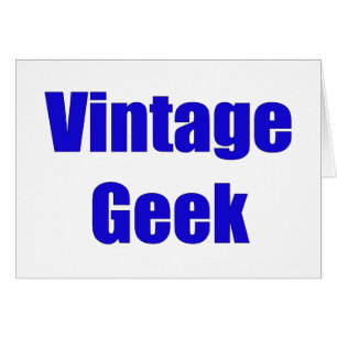 Tarjeta del friki del vintage
