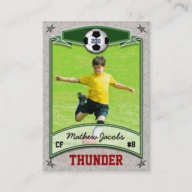 Tarjeta del fútbol (Anverso)