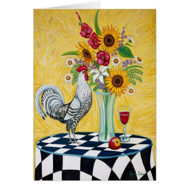 Tarjeta del gallo de BlacktCheck (Frente)