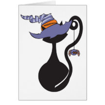 Tarjeta del gatito de Witchy