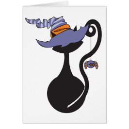 Tarjeta del gatito de Witchy