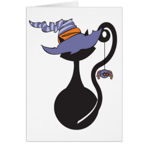 Tarjeta del gatito de Witchy