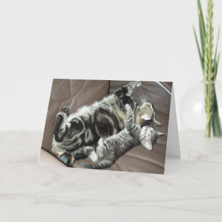 Tarjeta del gatito del día de padre