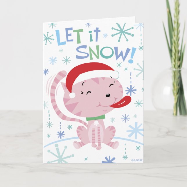 Tarjeta del gatito del navidad (Anverso)