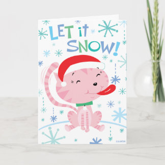 Tarjeta del gatito del navidad