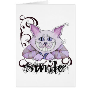 Tarjeta del gato de Cheshire